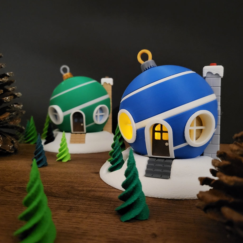 Christmas Bauble Light Up Fairy House