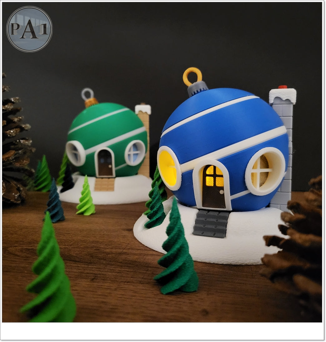 Christmas Bauble Light Up Fairy House
