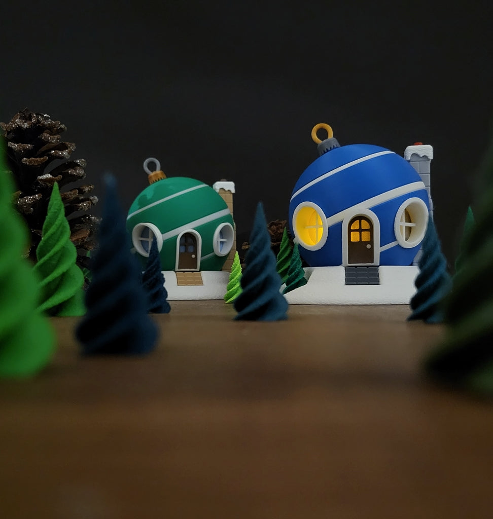 Christmas Bauble Light Up Fairy House