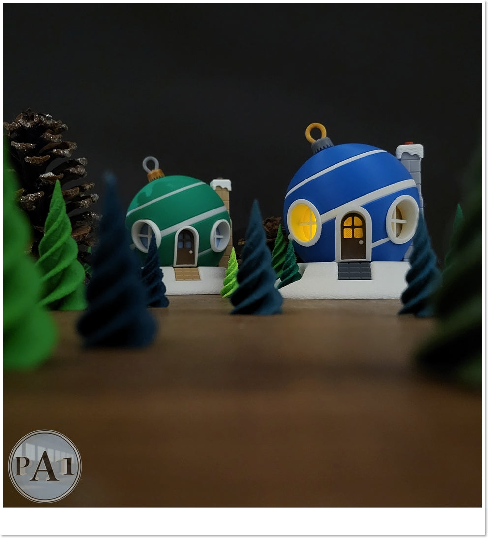 Christmas Bauble Light Up Fairy House