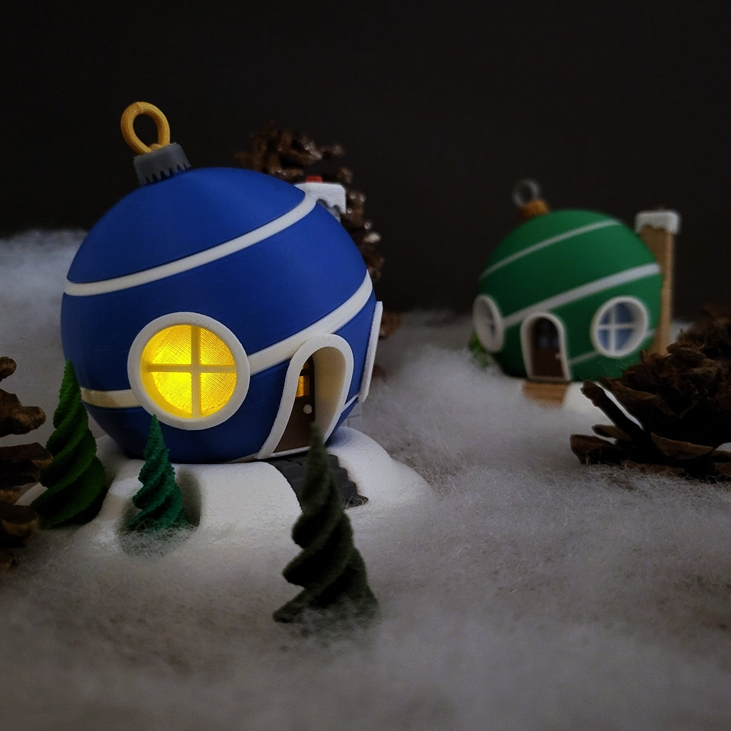 Christmas Bauble Light Up Fairy House