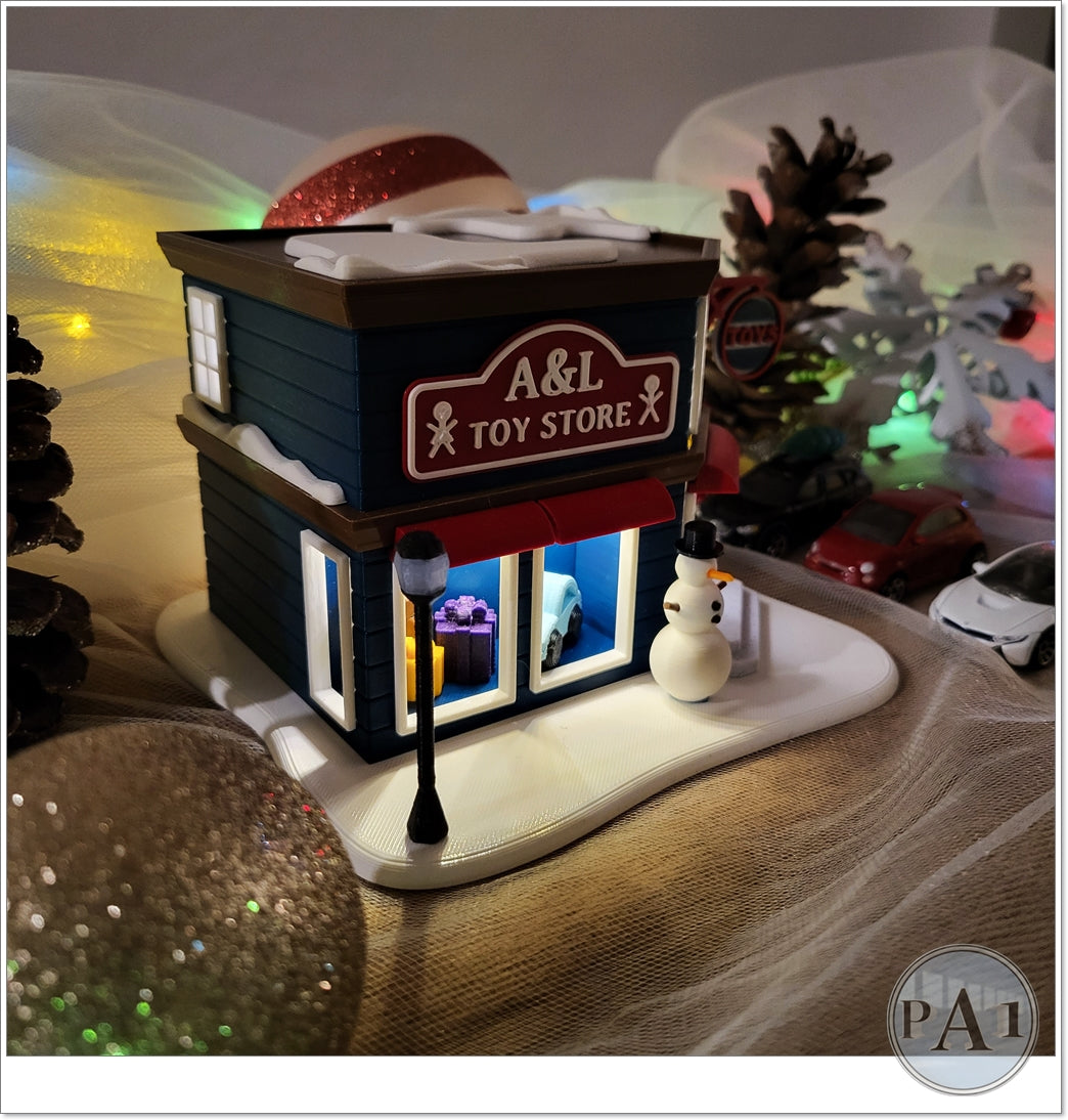 Toy Store Hot Wheels Christmas Village light Up