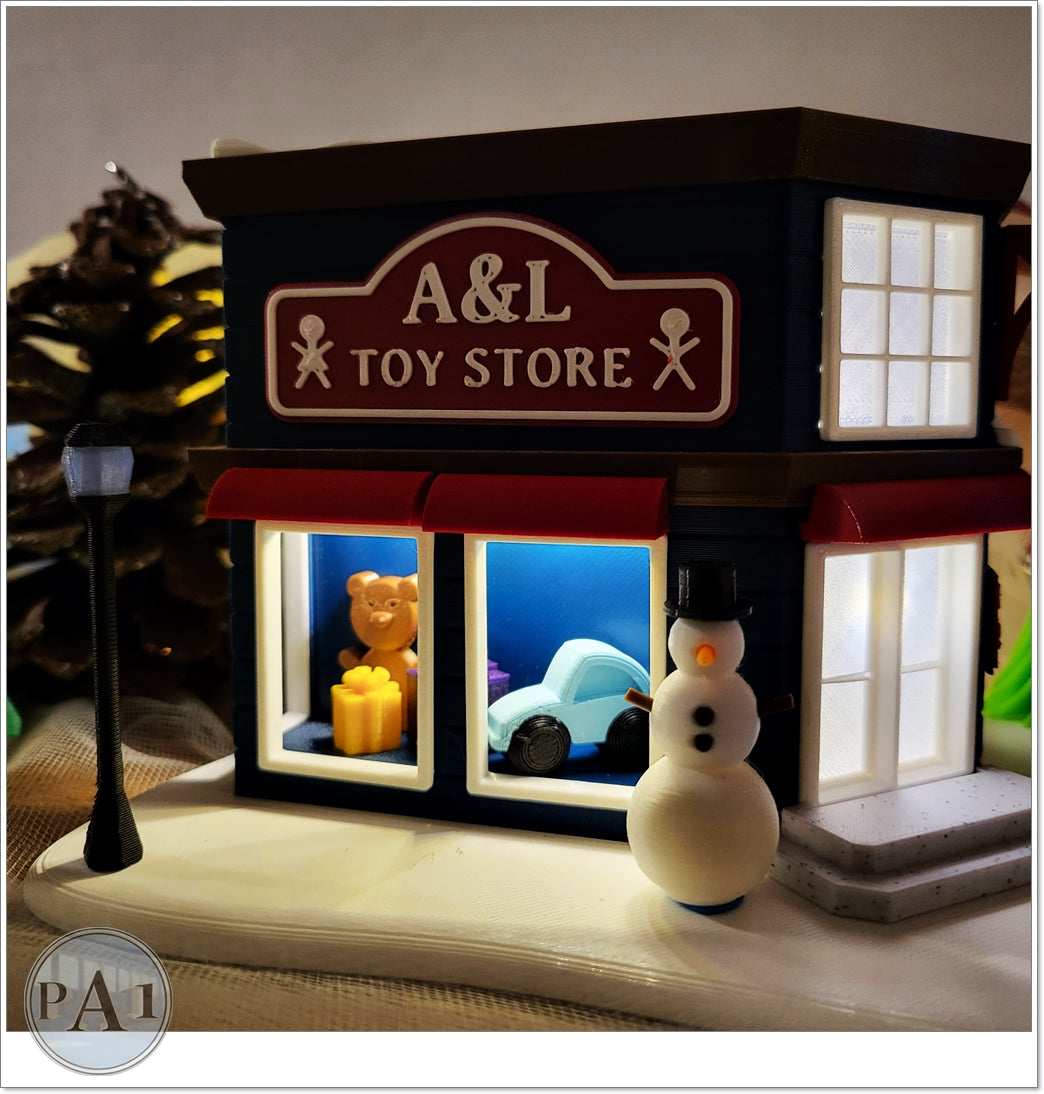 Toy Store Hot Wheels Christmas Village light Up