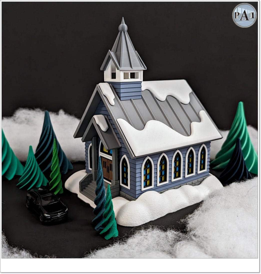 Church Hot Wheels Christmas Village Light Up