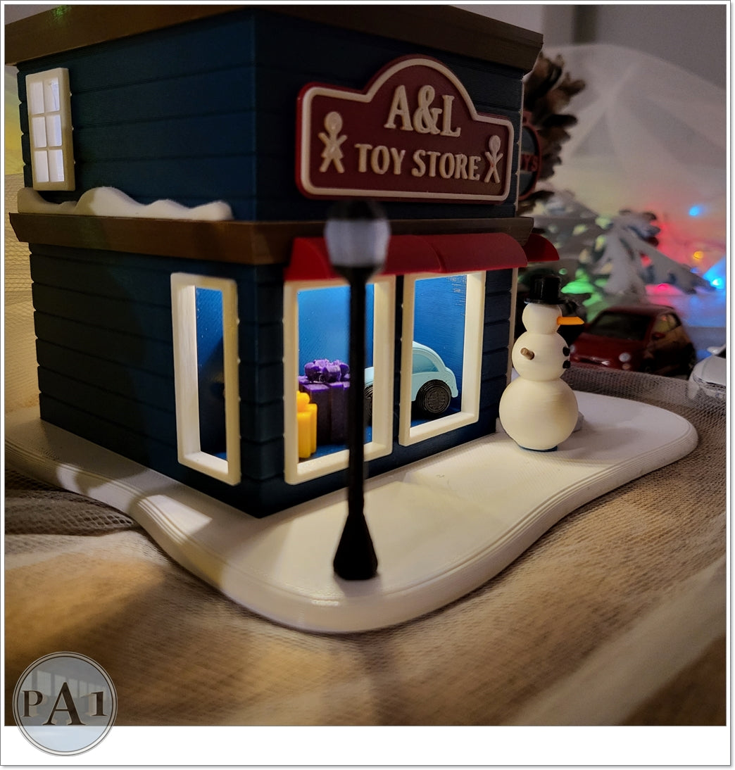 Toy Store Hot Wheels Christmas Village light Up