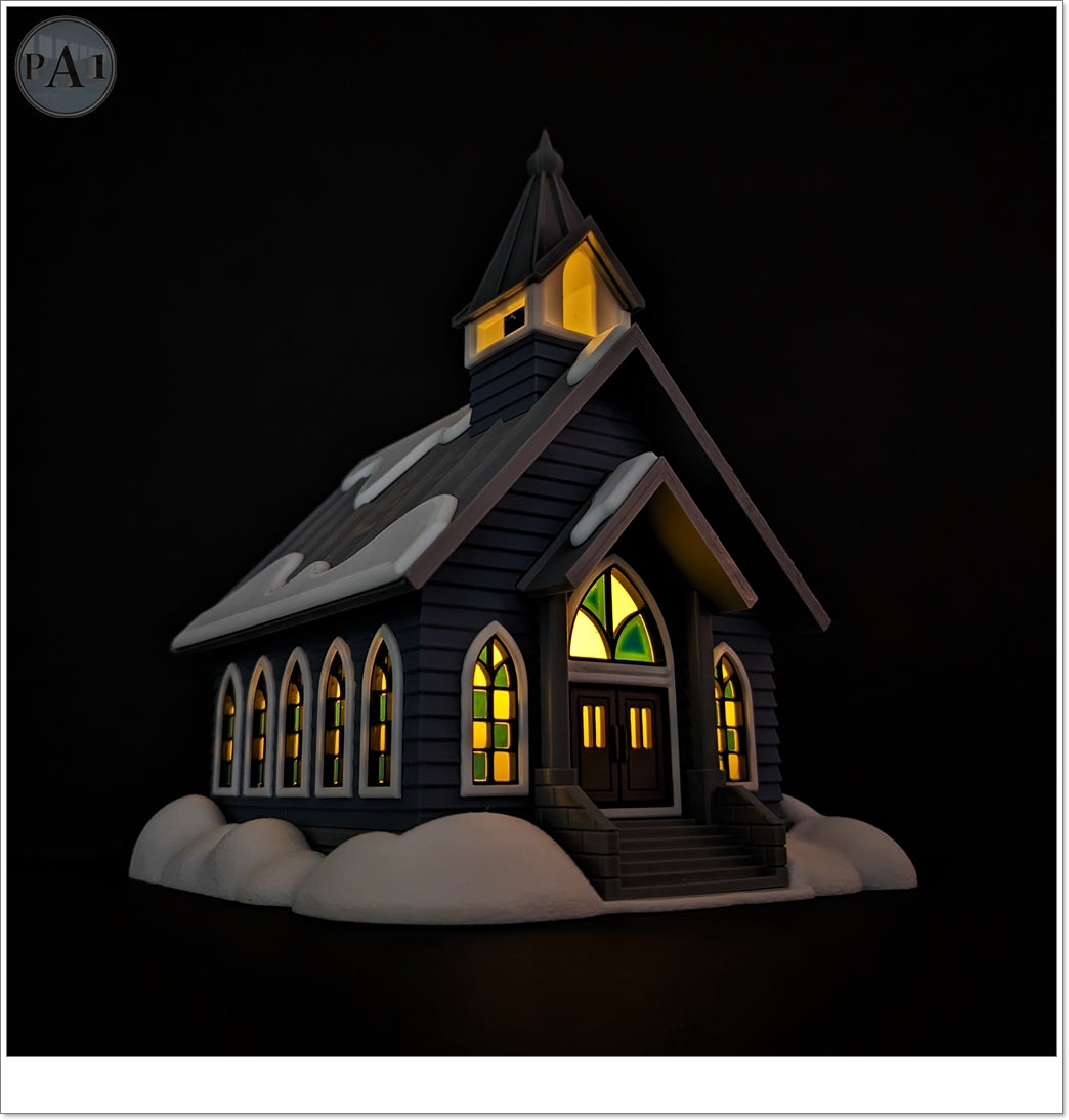 Church Hot Wheels Christmas Village Light Up