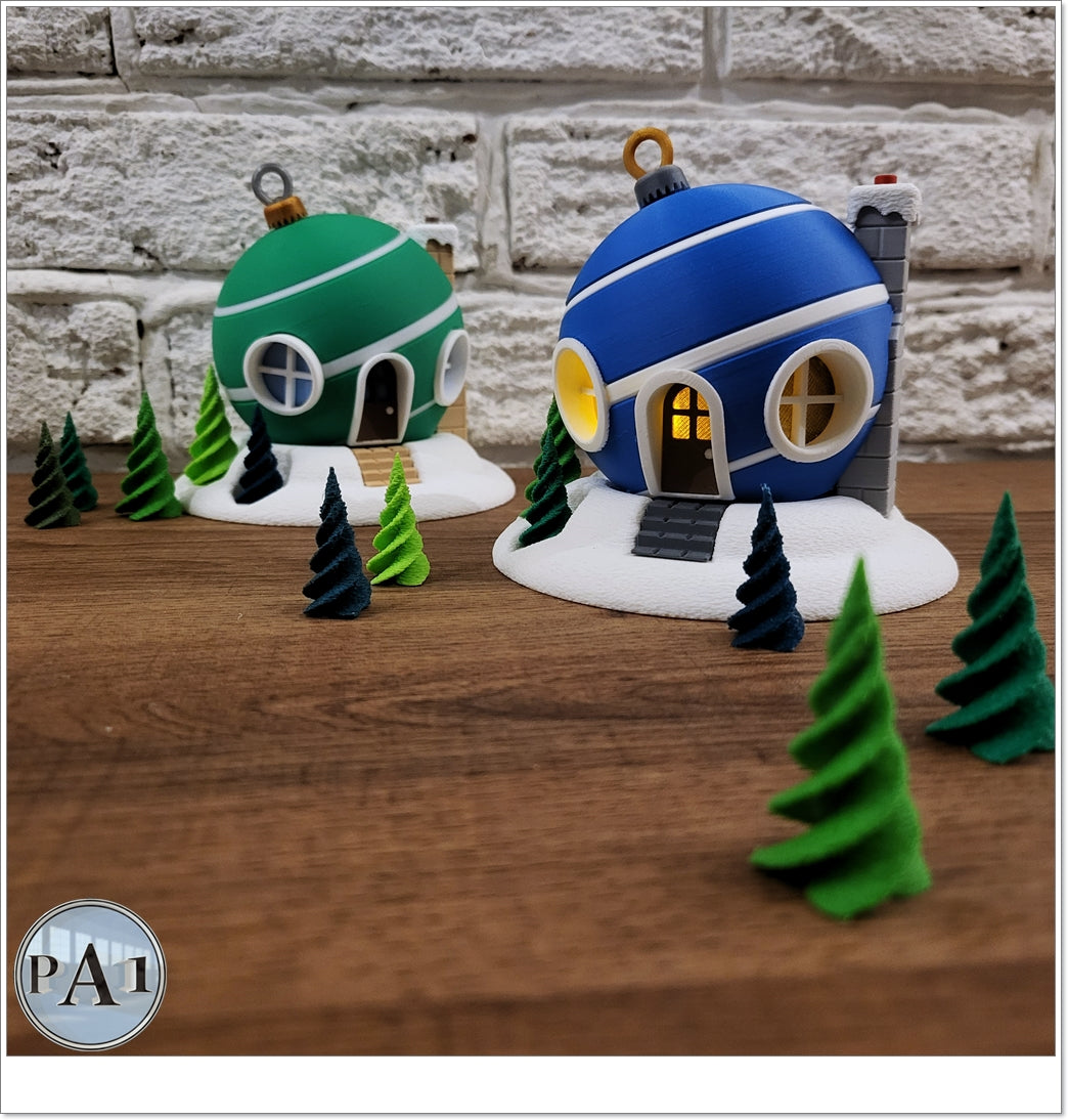 Christmas Bauble Light Up Fairy House