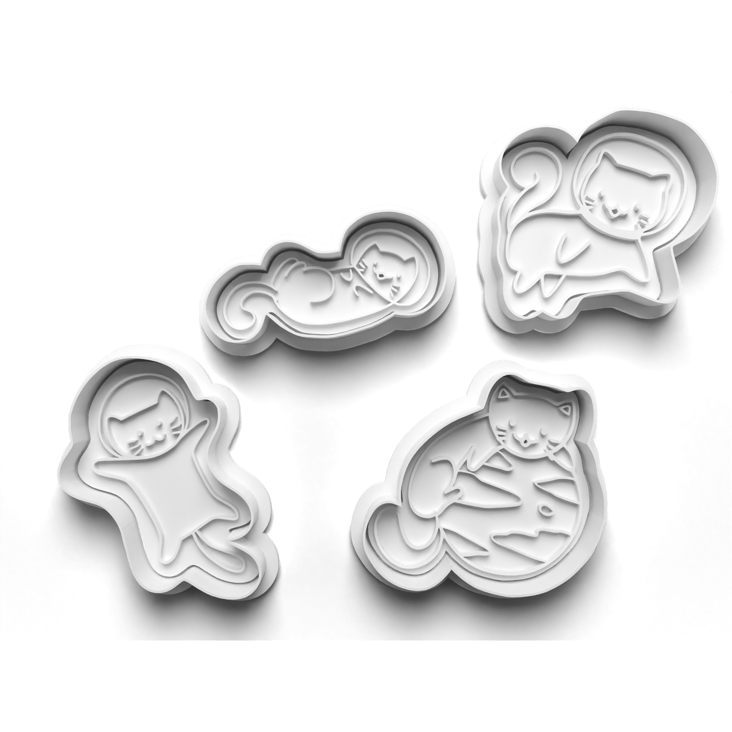 Space Cat Cookie Cutter Stamp Set