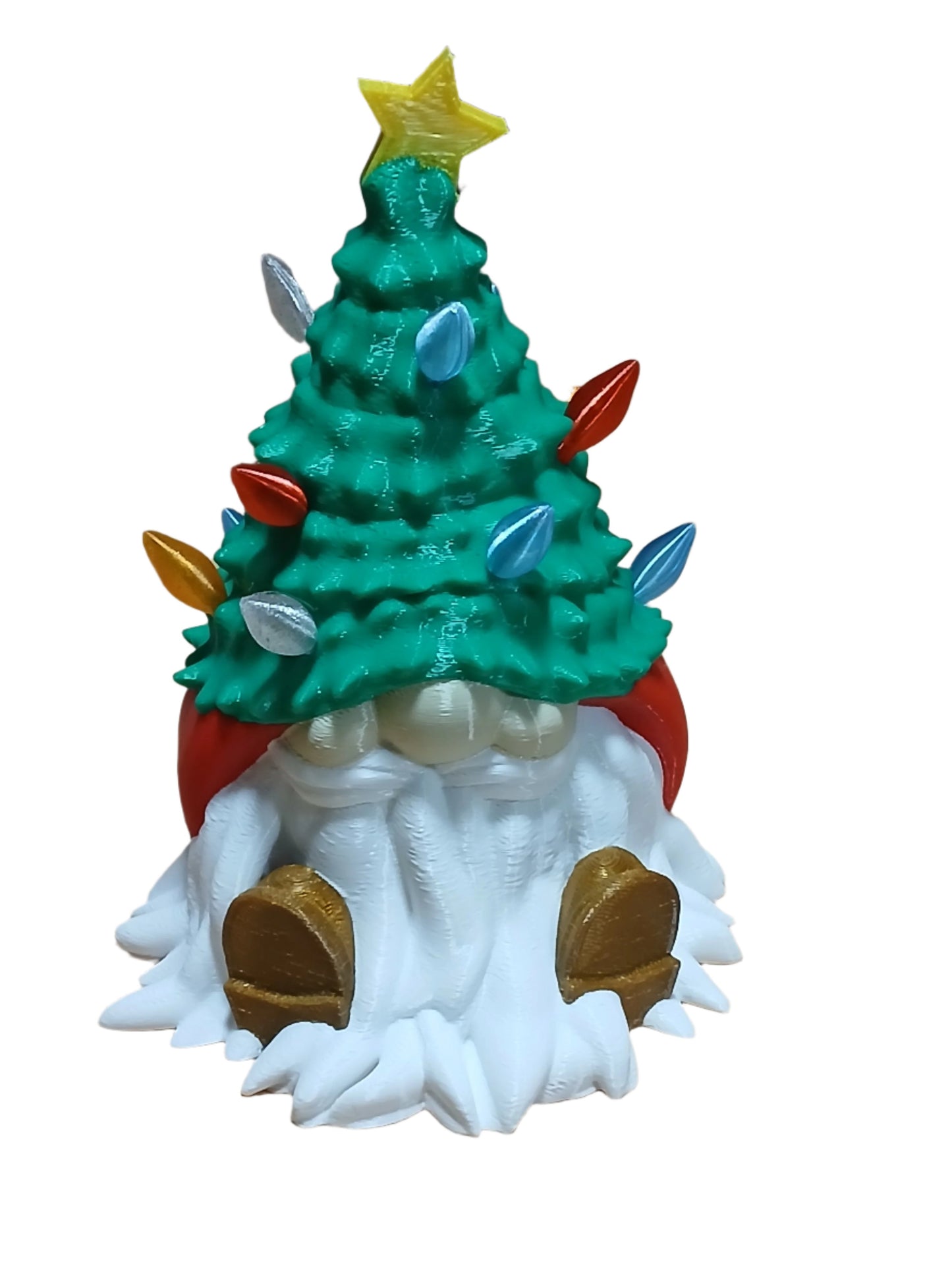 Light Up Christmas Tree Gnome Statue
