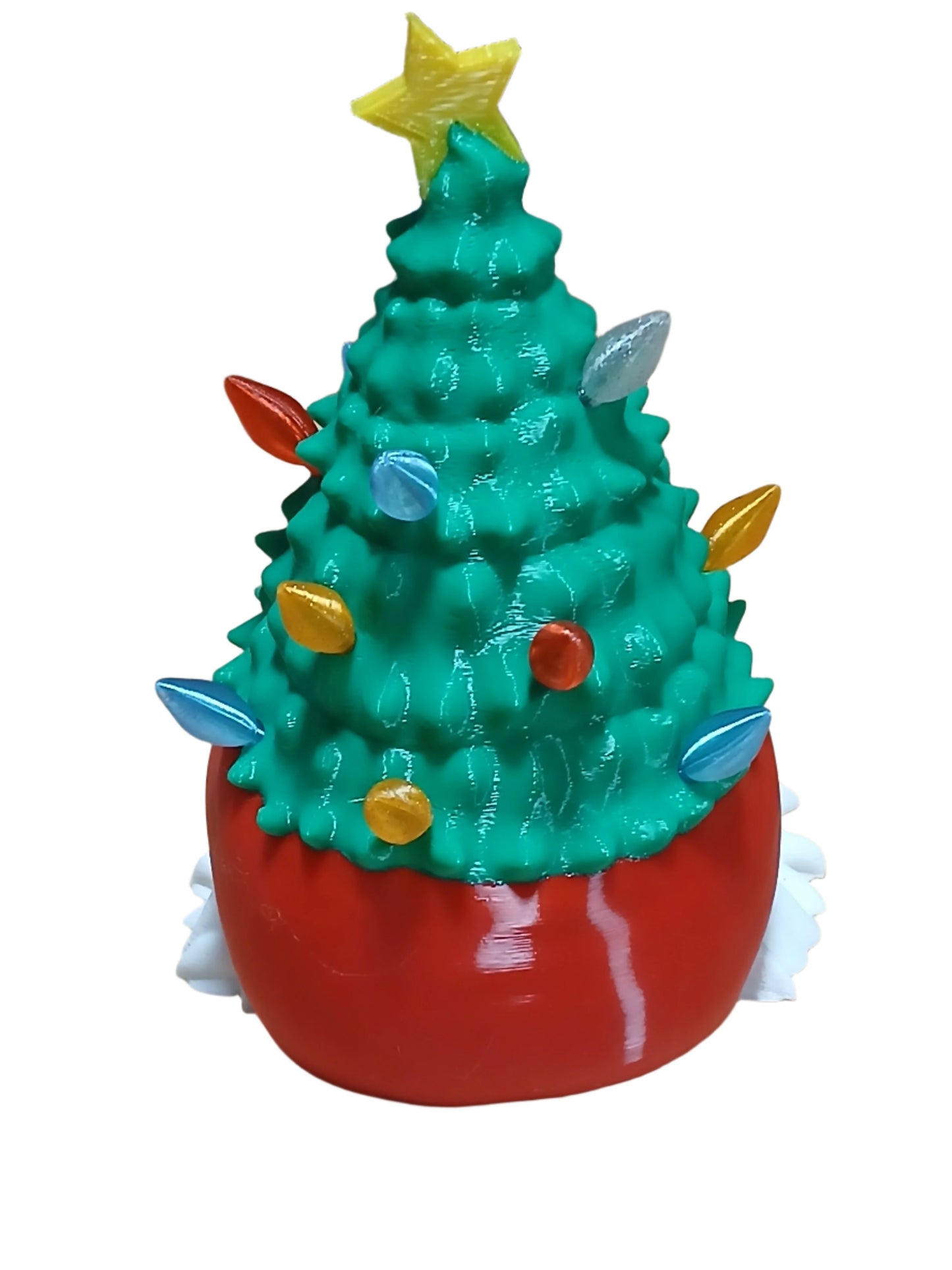 Light Up Christmas Tree Gnome Statue
