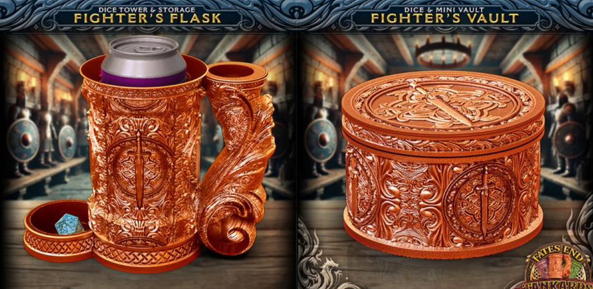 Fighter's Flask Dice Tower Vault