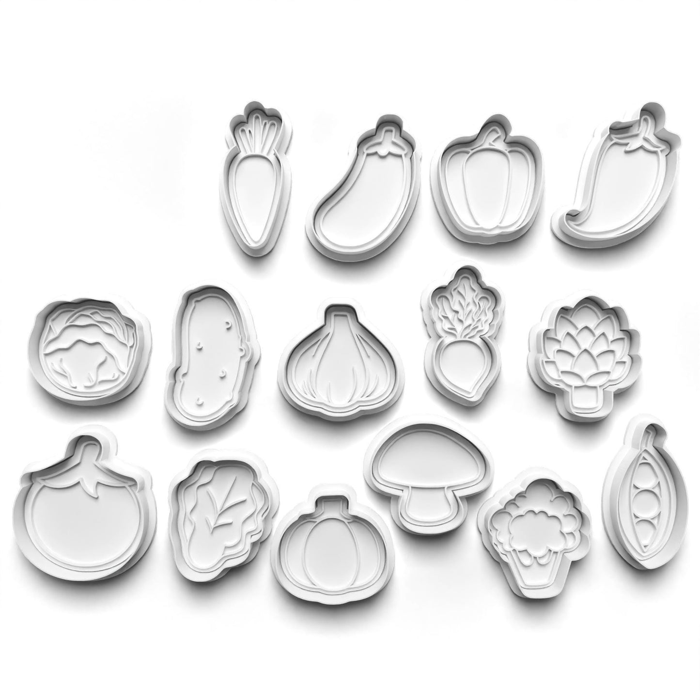 Vegetables Cookie Cutter Stamp Set