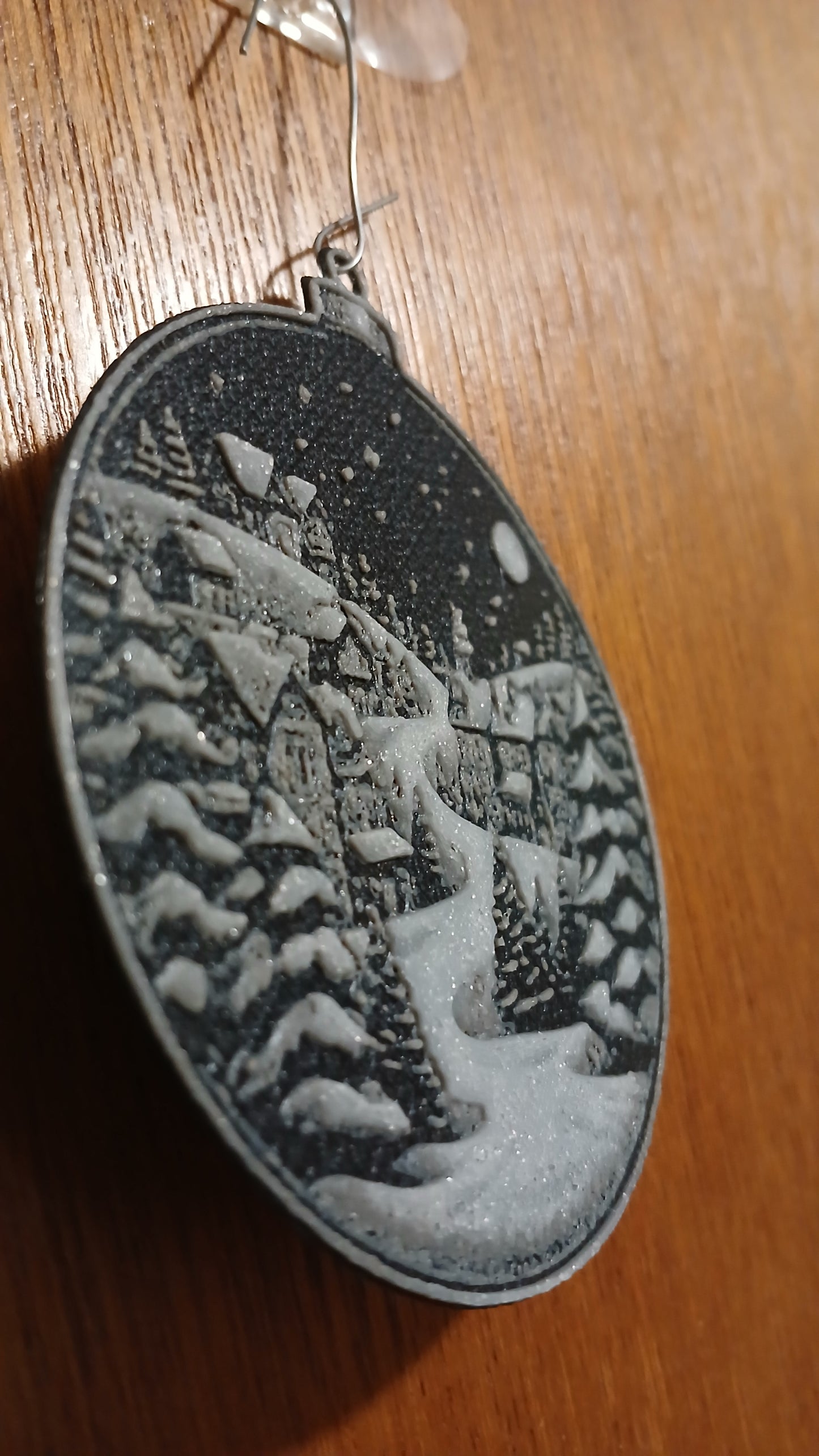 Winter Christmas Village Ornament | Hueforge Ornaments | 3d Effect Printed Ornament