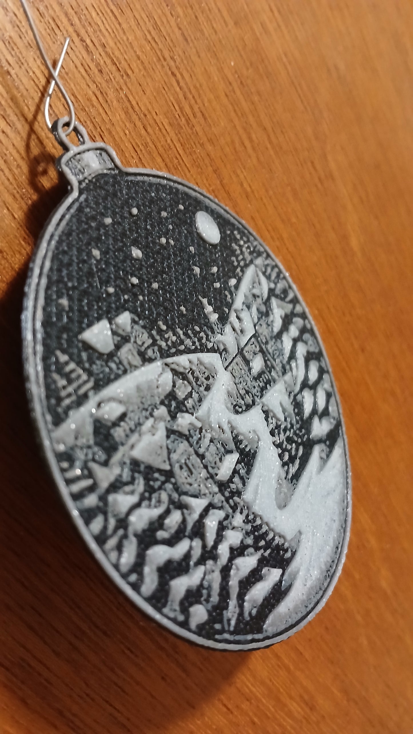 Winter Christmas Village Ornament | Hueforge Ornaments | 3d Effect Printed Ornament