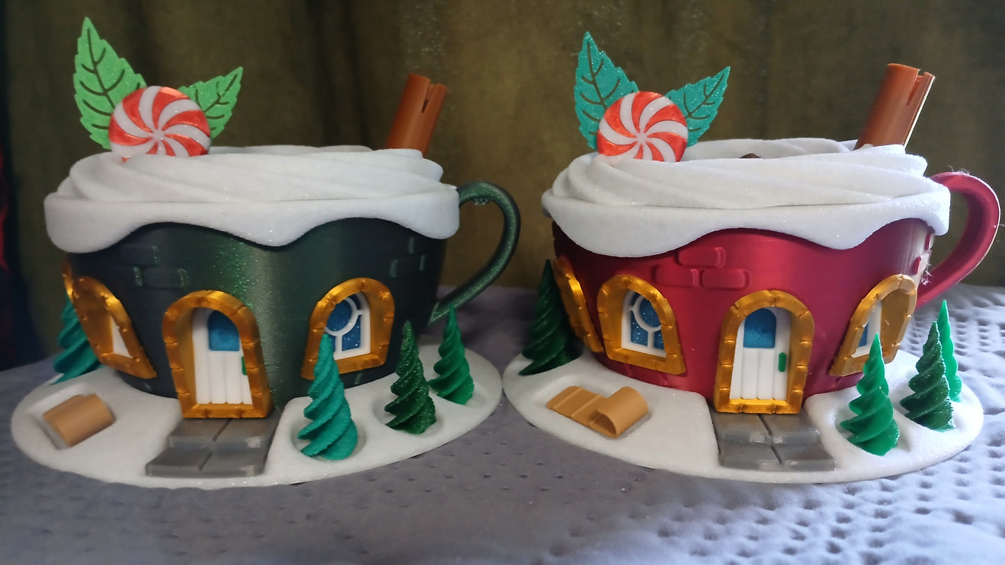 Hot Coco House 2 Light Up Fairy Garden Statue