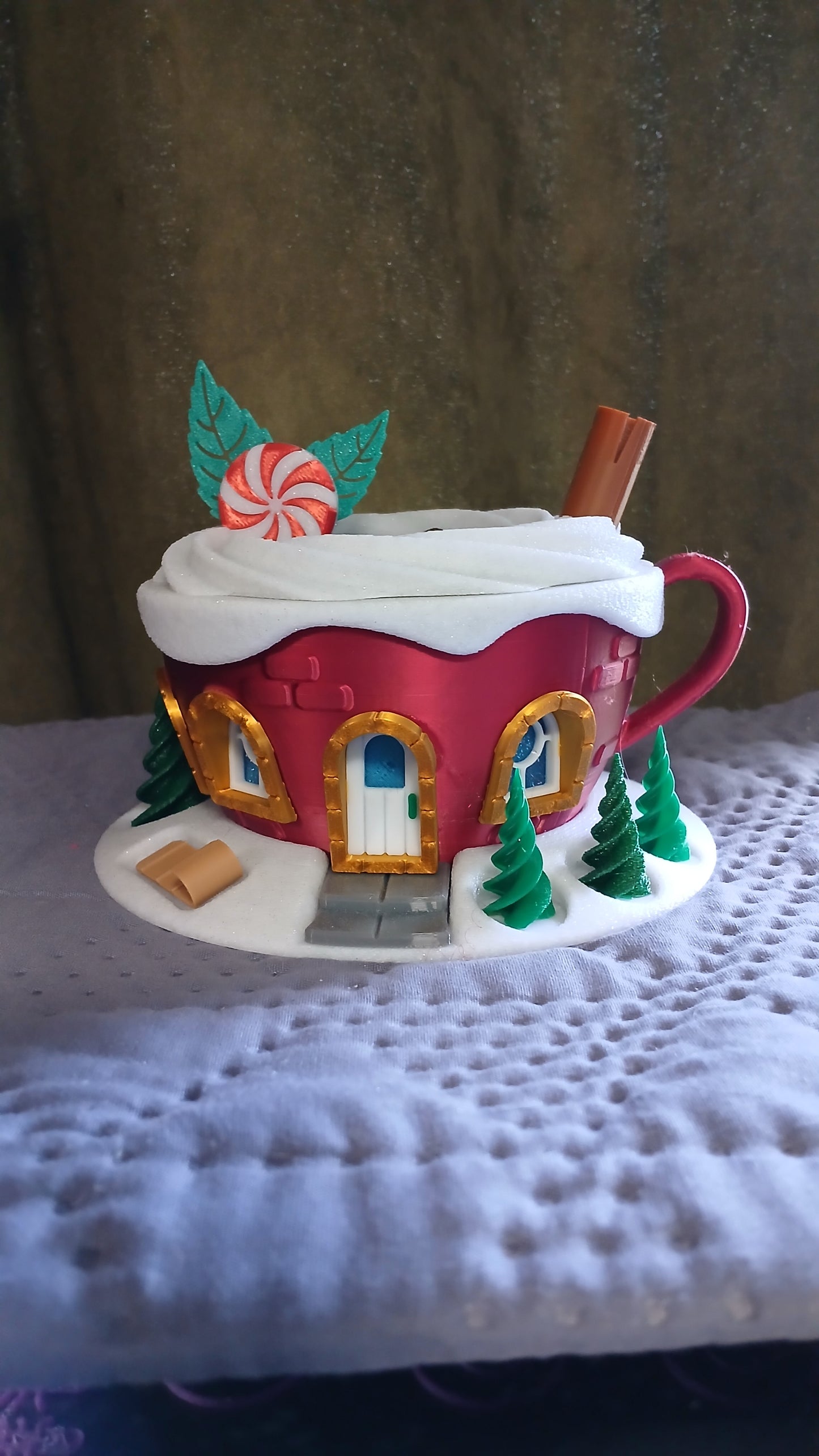 Hot Coco House 2 Light Up Fairy Garden Statue