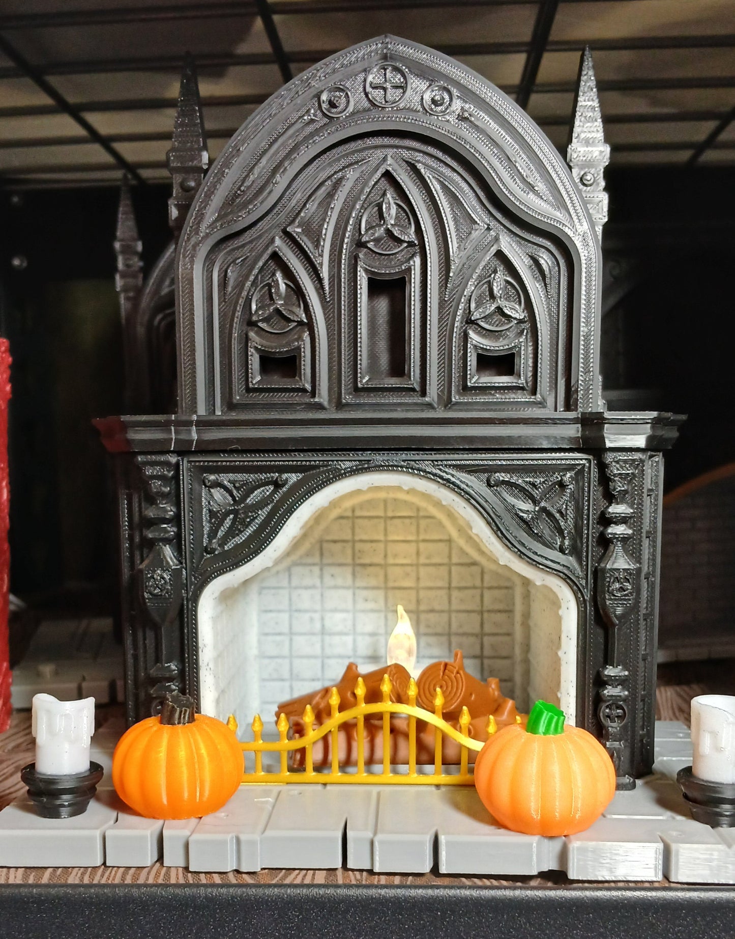 Gothic Fireplace 2 Light Up