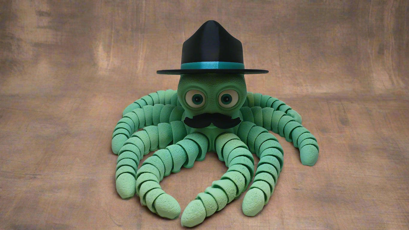 Cowboy Octopus Fidget Statue | Large