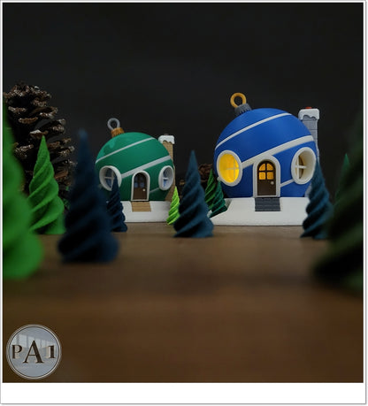 Christmas Bauble Light Up Fairy House