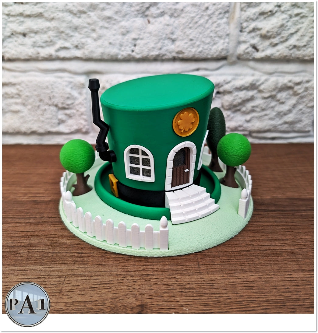 Leprechaun Hat Light Up Fairy Garden Statue