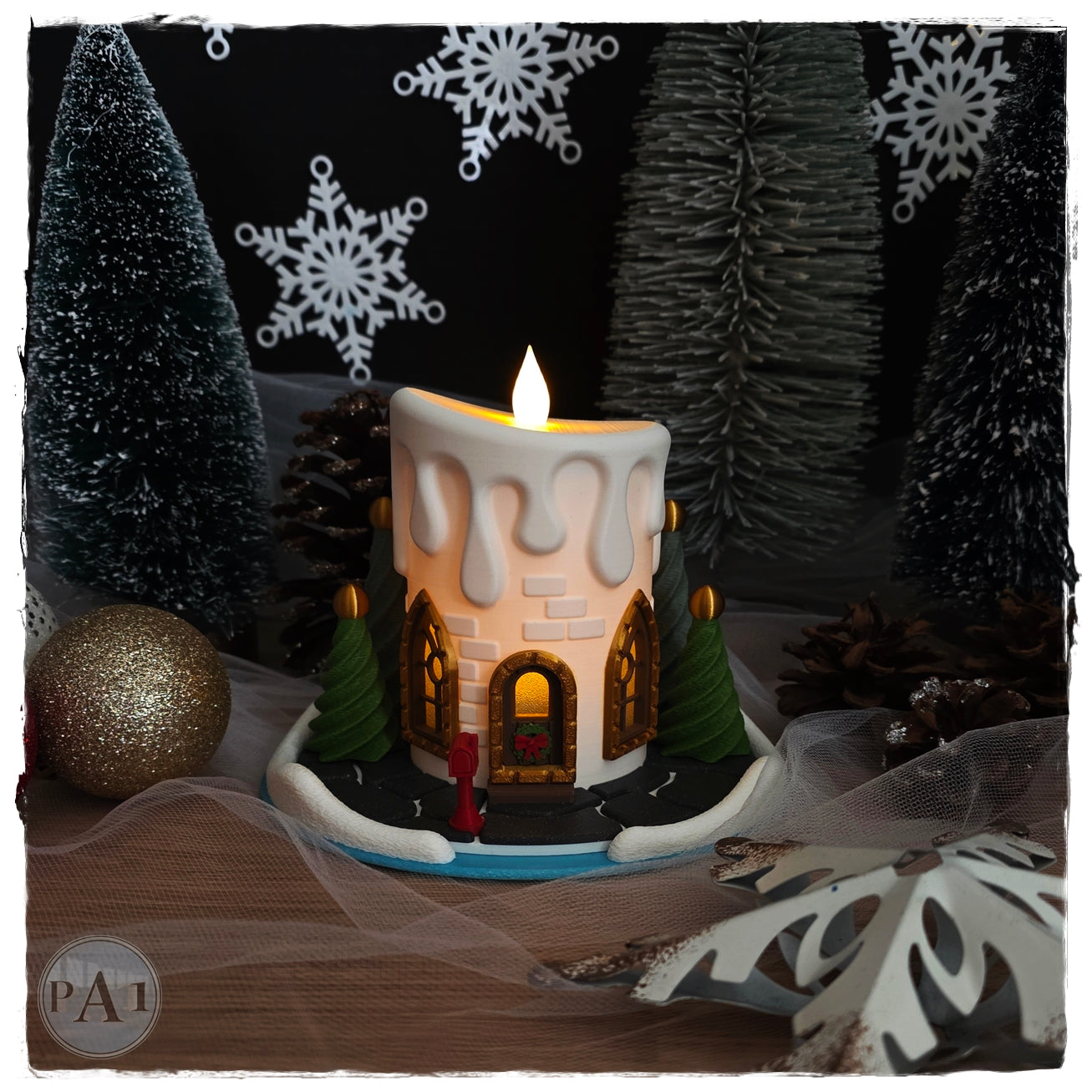 Christmas Candle Fairy House