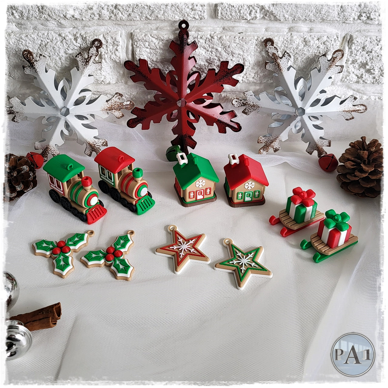 Mini Gingerbread Christmas Ornaments