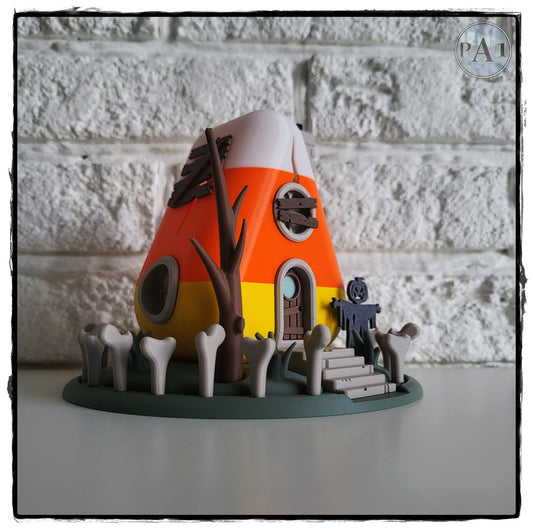 Candy Corn House Statue