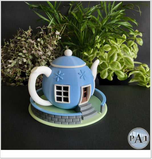 Teapot Light Up Fairy Garden Statue
