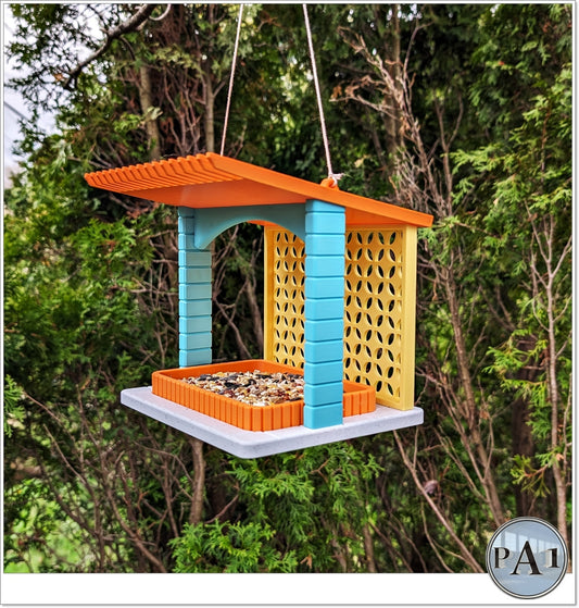 Mid Century Modern Bird Feeder | Custom Colors