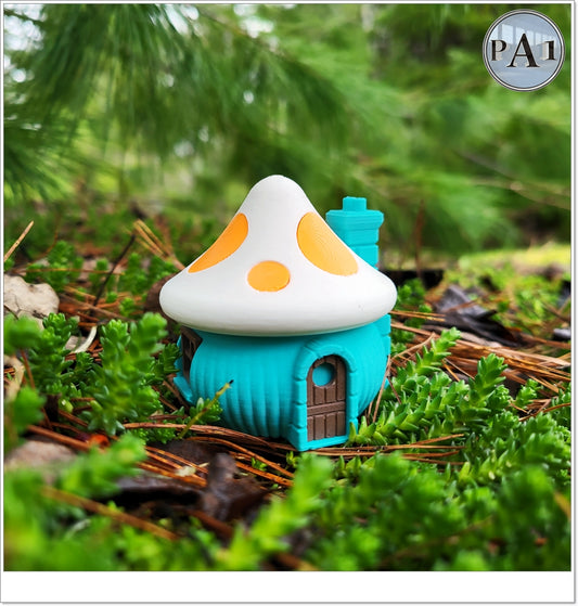 Mushroom Fairy House Statue