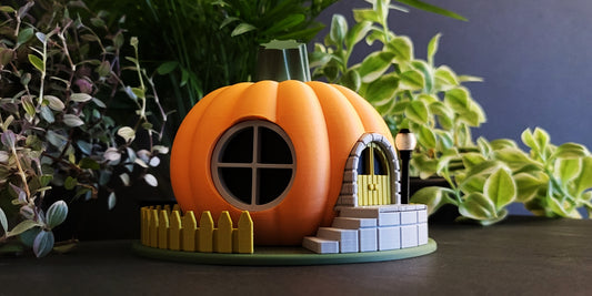 Pumpkin Light Up Fairy Garden Statue