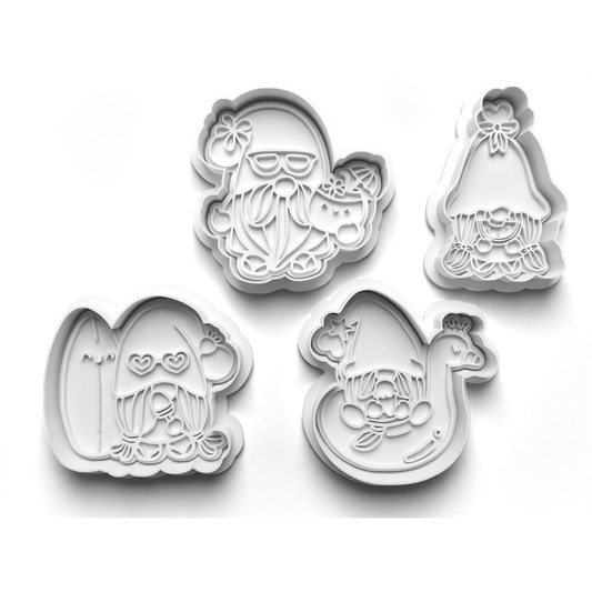 Summer Gnome Cookie Cutter Stamp Set