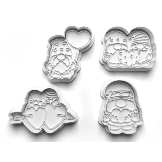 Gnome Love Cookie Cutter Stamp Set