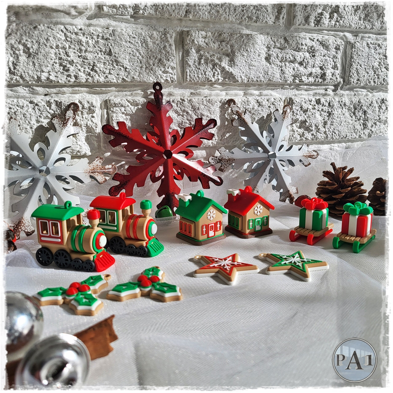 Mini Gingerbread Christmas Ornaments