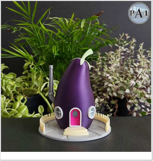 Eggplant Fairy Garden Statue