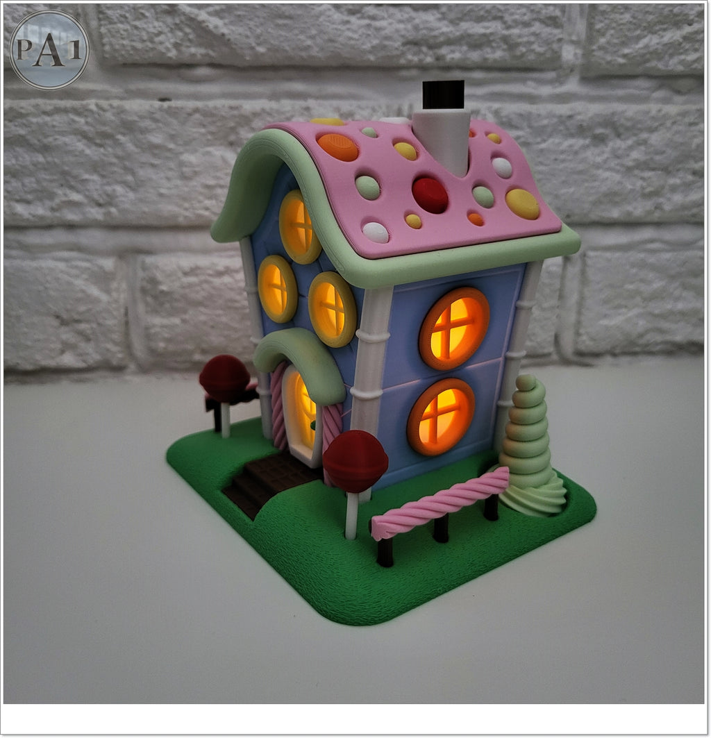 Candy House Light Up Fairy Garden Statue