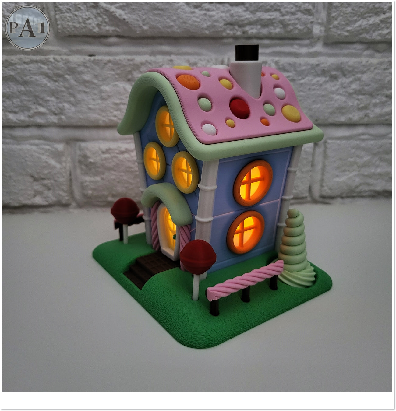 Candy House Light Up Fairy Garden Statue