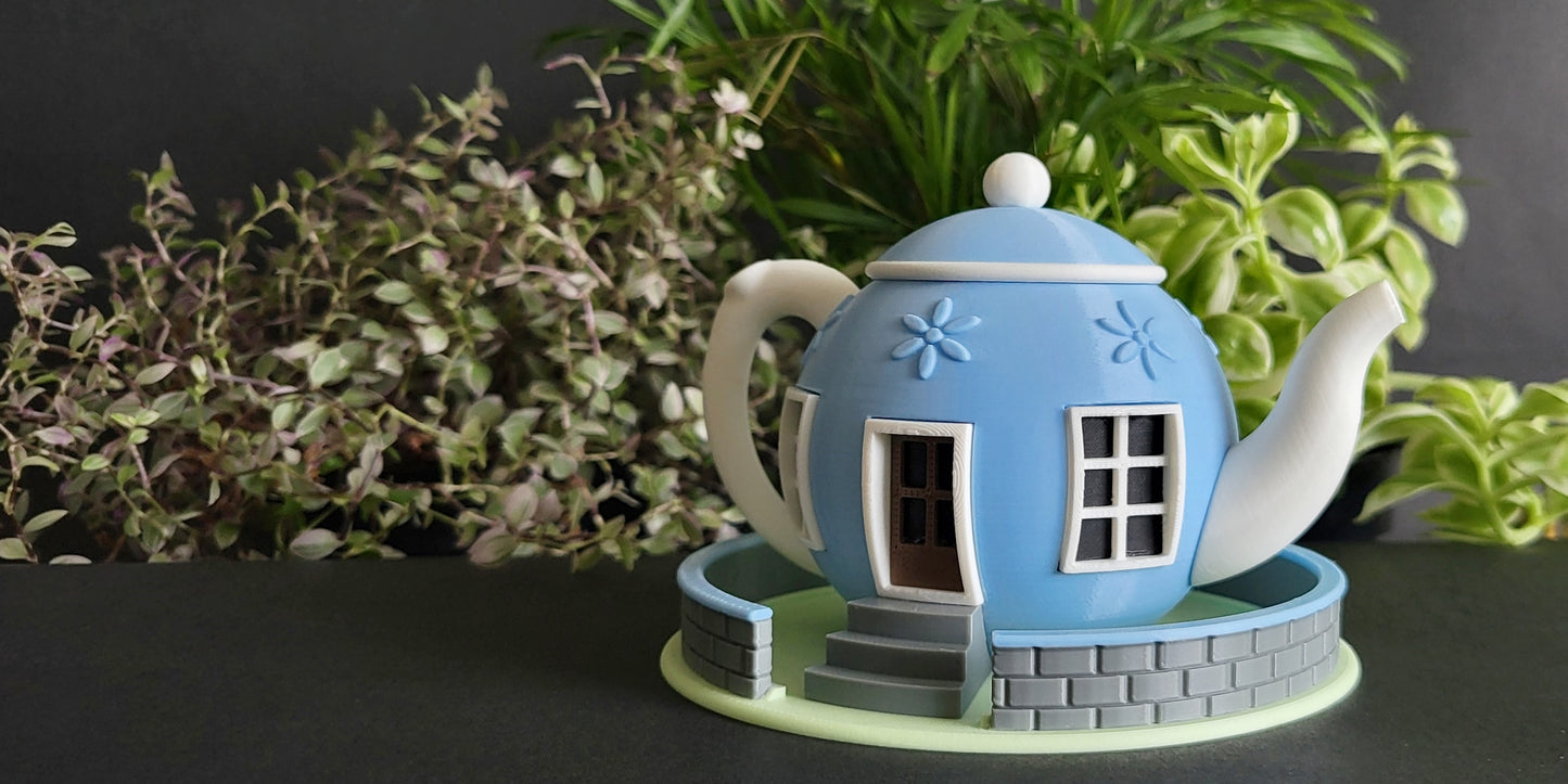 Teapot Fairy Garden Statue