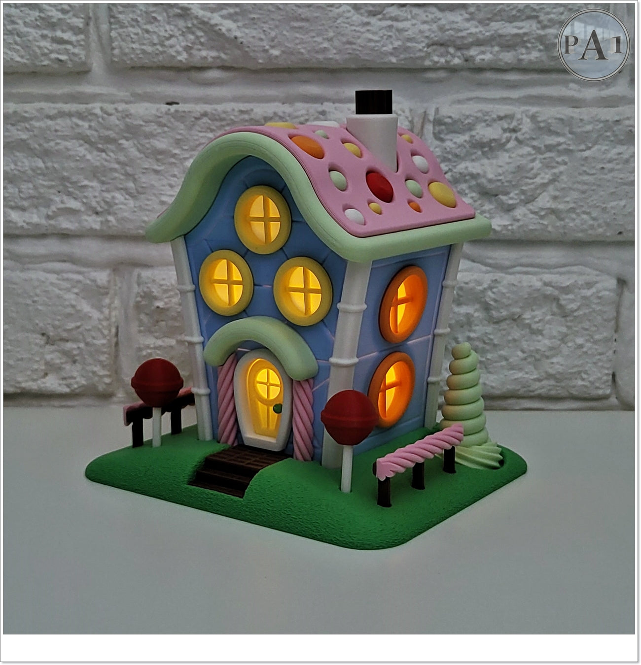Candy House Light Up Fairy Garden Statue