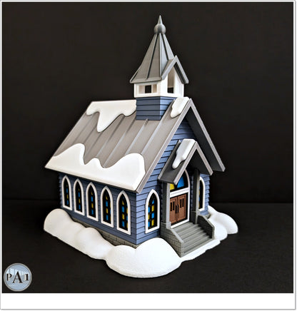 Church Hot Wheels Christmas Village Light Up