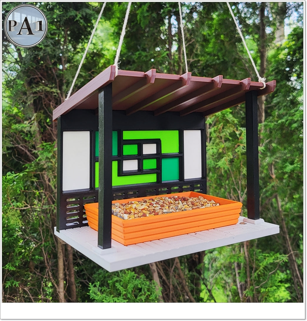 Mid Century Modern 2 Bird Feeder | Custom Colors