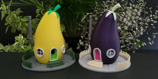 Eggplant Light Up Fairy Garden Statue