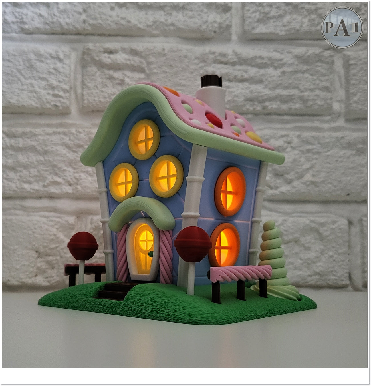 Candy House Light Up Fairy Garden Statue