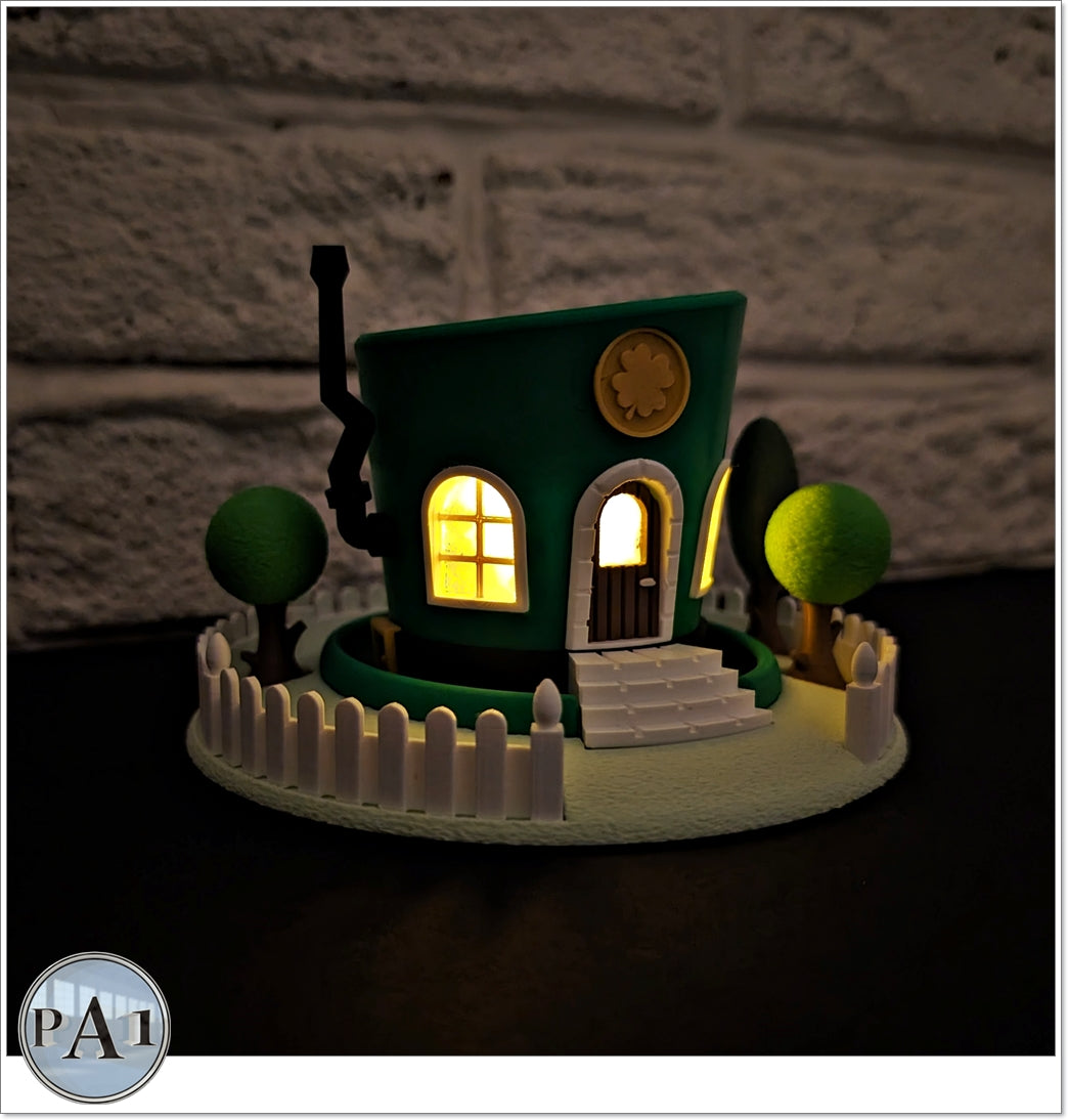 Leprechaun Hat Light Up Fairy Garden Statue