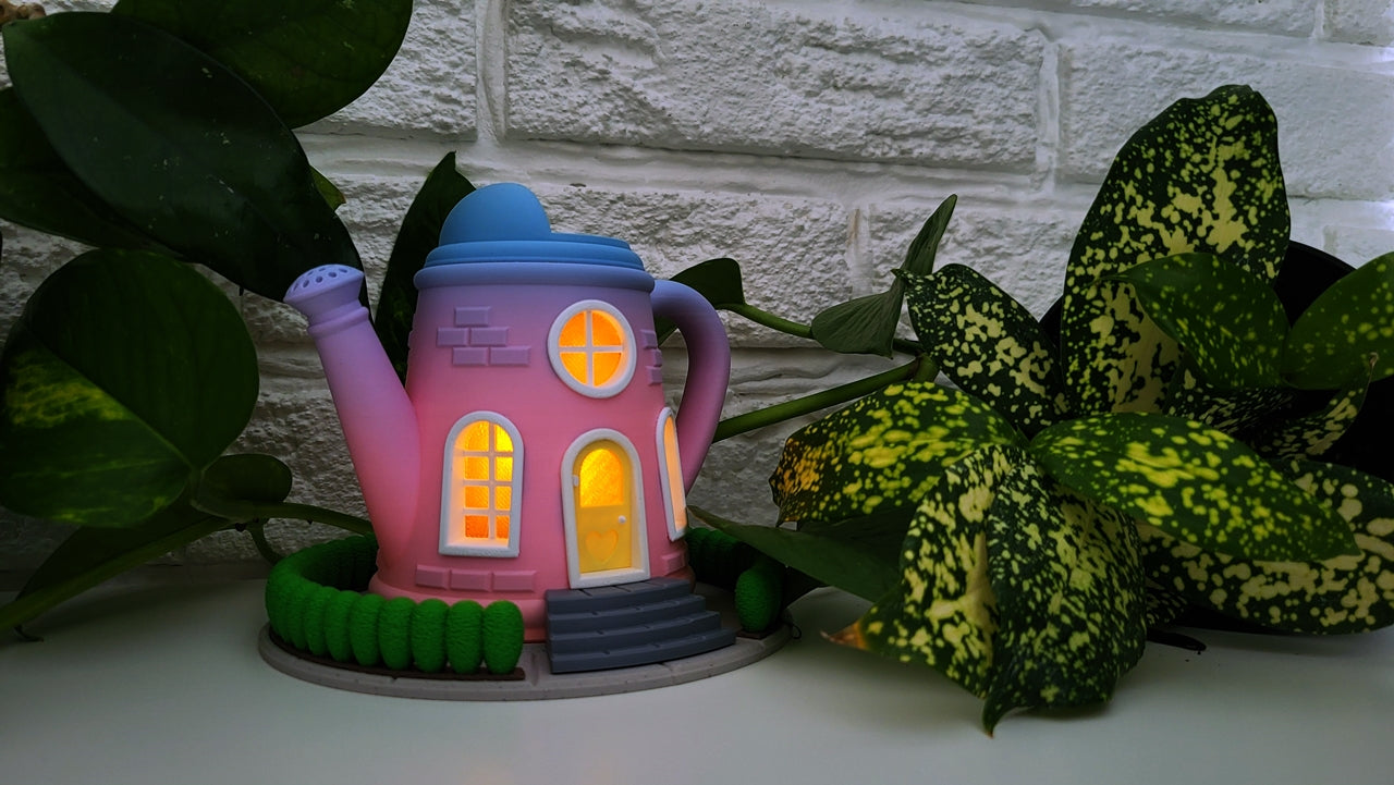 Watering Can Fairy House Statue