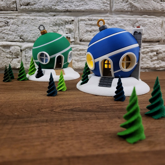 Christmas Bauble Light Up Fairy House