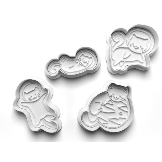 Space Cat Cookie Cutter Stamp Set