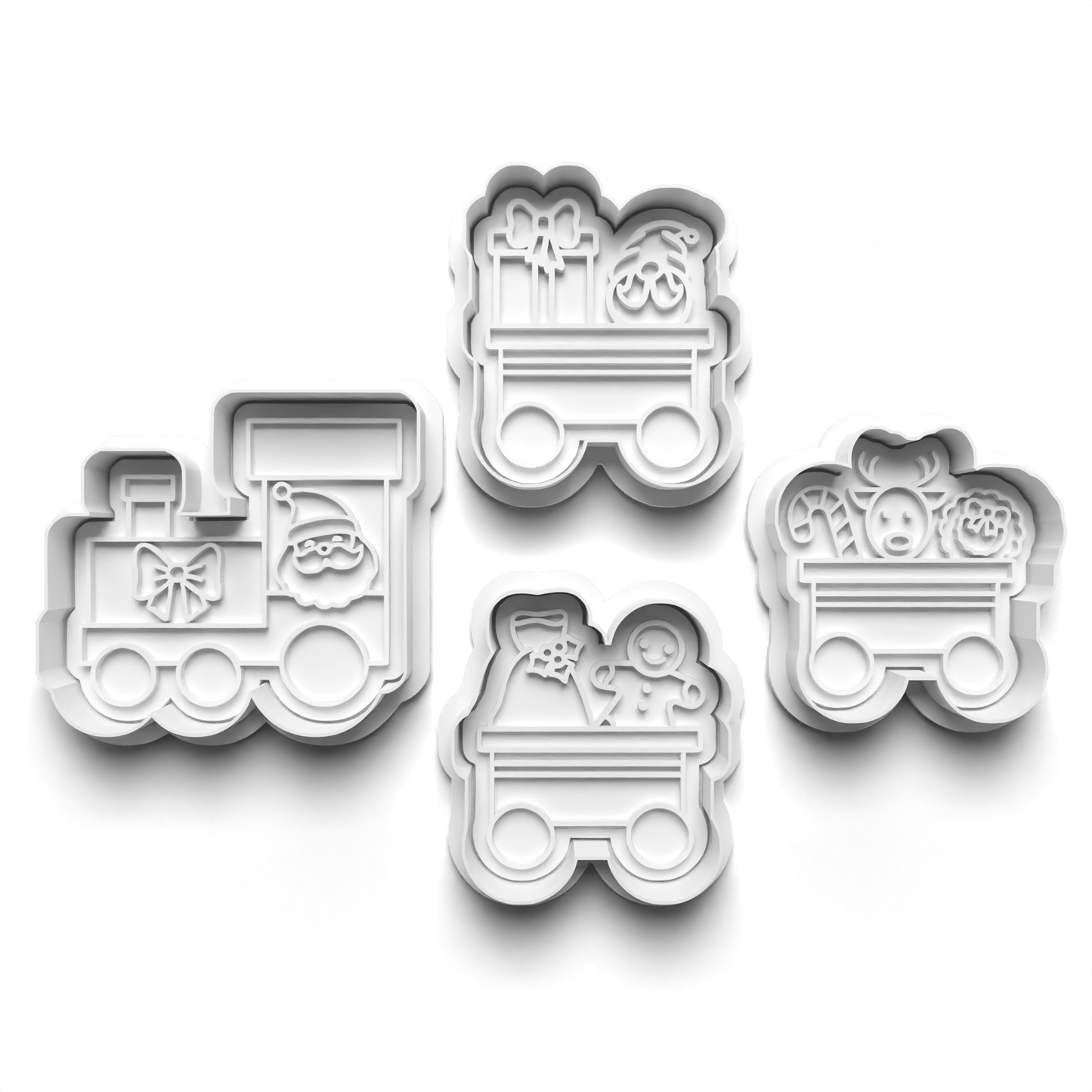 Christmas Train Cookie Cutter Stamp Set