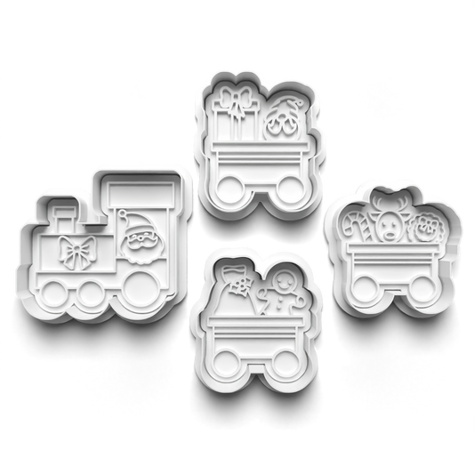 Christmas Train Cookie Cutter Stamp Set