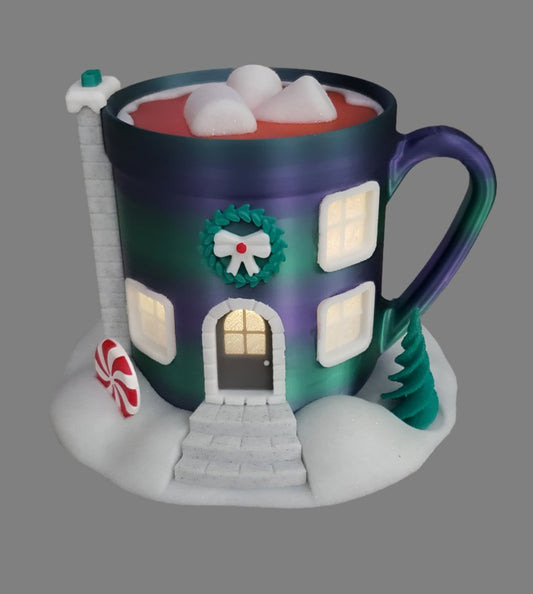 Hot Cocoa Fairy House Statue